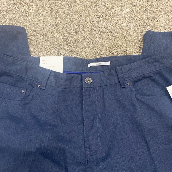 NWT Calvin Klein Slim Fit Men's Jeans 38 x 30 409006X Cadet Navy 497 Flat Front - Picture 4 of 9